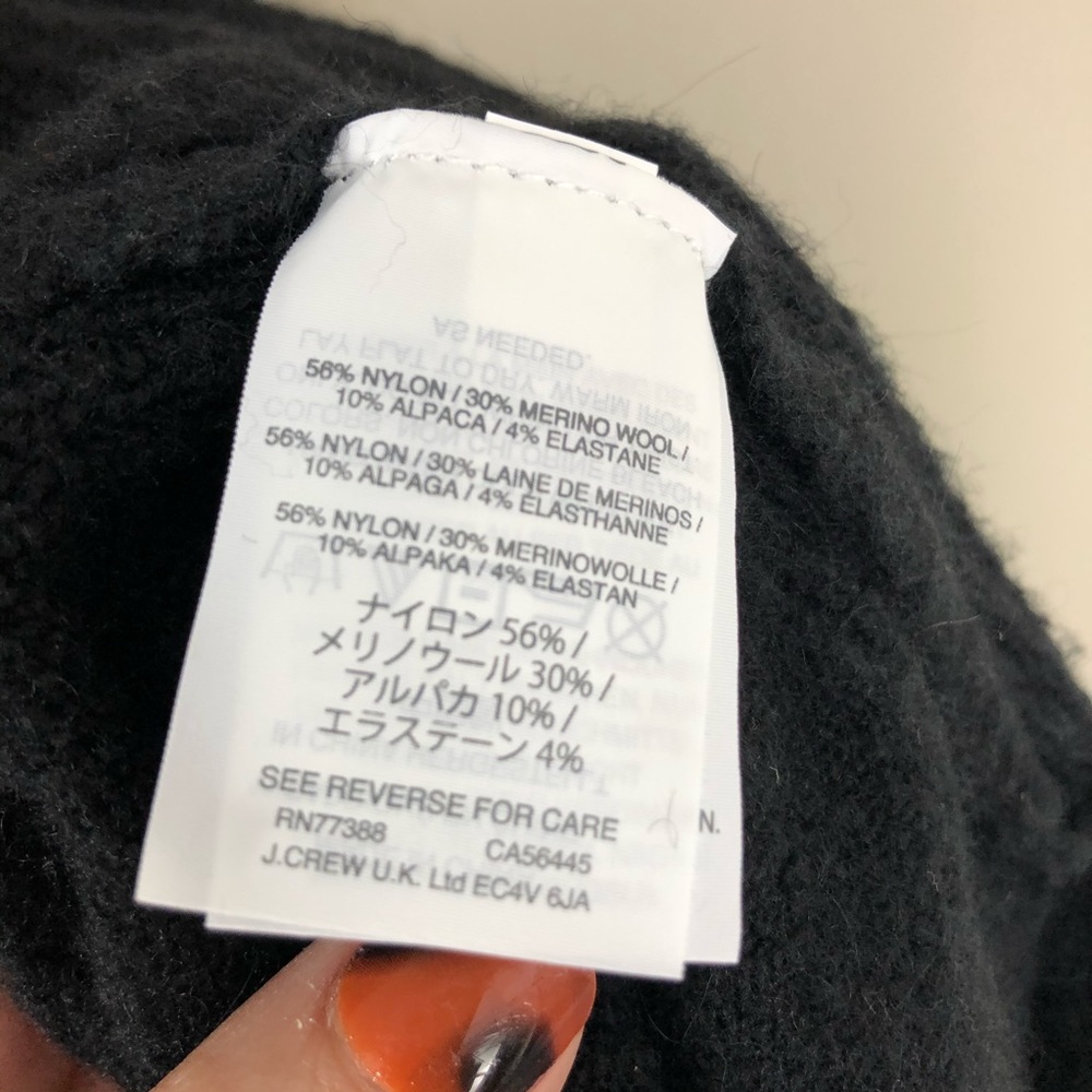 JCREW Turtleneck Sweater Raglan Wool Alpaca Blend - Picture 8 of 9